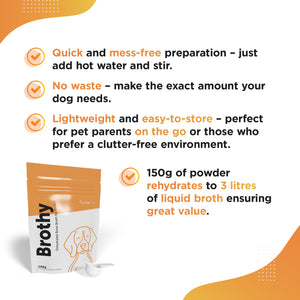 BROTHY – Dehydrated Bone Broth for Dogs