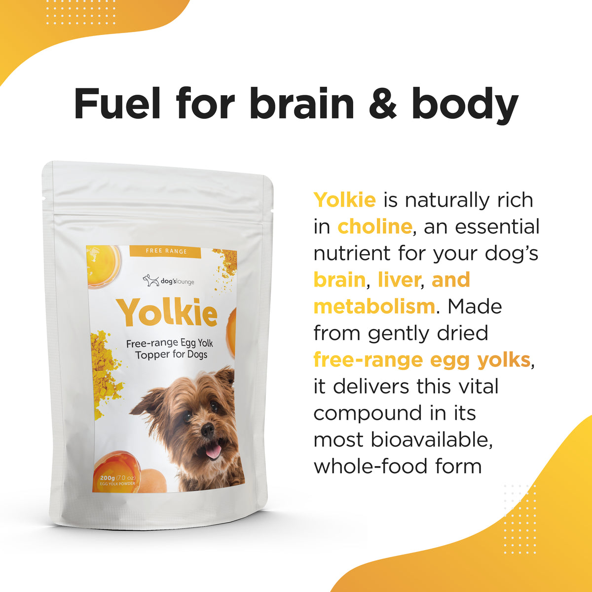 YOLKIE – Free-Range Egg Yolk Topper for Dogs